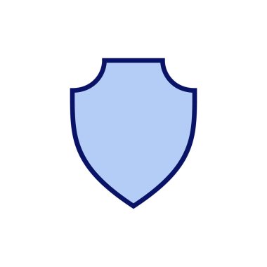 Kalkan simgesi vektörü. Koruma ikonu. Güvenlik işareti ve sembol