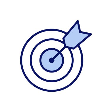 Hedef ikon vektörü. hedef simge vektörü. hedef pazarlama işareti ve sembol