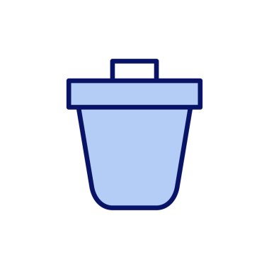 Çöp simgesi vektörü. Çöp kutusu simgesi. İşareti ve sembolü sil.