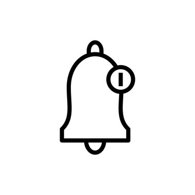 Uygulamalar ve web siteleri için çan simgesi. Web sitesi tasarımı için uyarı işareti ve sembol