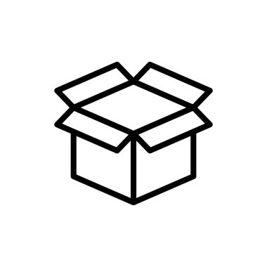 Uygulamalar ve web siteleri için kutu simgesi. kutu işareti ve sembol, paket, paket