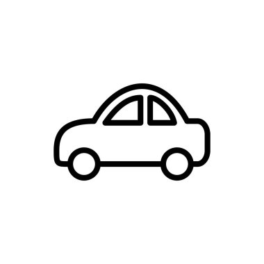 Uygulamalar ve web siteleri için araba simgesi. Araba işareti ve sembol. küçük sedan