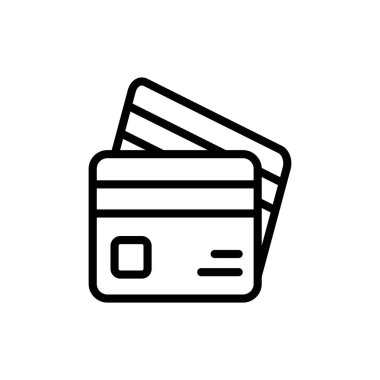 Uygulamalar ve web siteleri için kredi kartı simgesi. Kredi kartı ödeme imzası ve sembolü