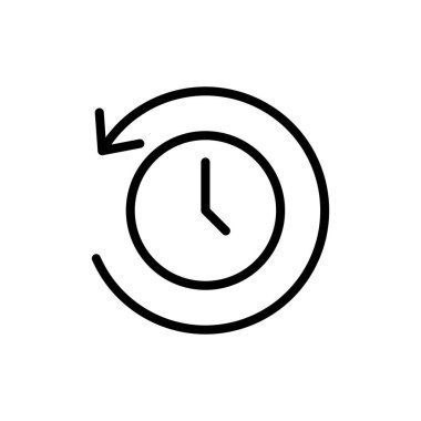 Uygulamalar ve web siteleri için tarih simgesi. Son olay geçmişi işareti ve simgesi