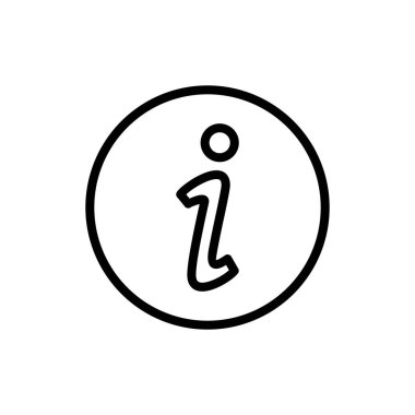 Uygulamalar ve web siteleri için bilgi simgesi simgesi. İmza ve sembol hakkında. soru işareti simgesi