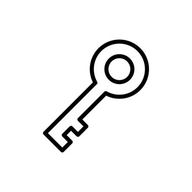 Uygulamalar ve web siteleri için anahtar simge. Anahtar işareti ve sembol. anahtar vektörü