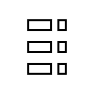 Uygulamalar ve web siteleri için menü simgesi. Web menü işareti ve sembol. Hamburger menüsü sembolü