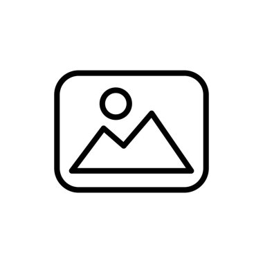 Uygulamalar ve web siteleri için resim simgesi. Fotoğraf galerisi işareti ve sembol. resim simgesi