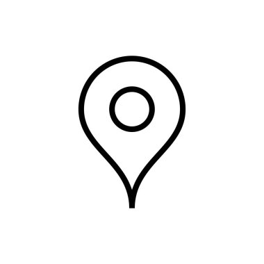 Uygulamalar ve web siteleri için simge simgesi. Yer işareti ve sembol. hedef simgesi. harita iğnesi