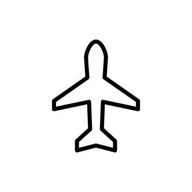 Uygulamalar ve web siteleri için uçak simgesi. Uçak işareti ve sembol. Uçuş taşıma sembolü. Seyahat işareti. uçak.