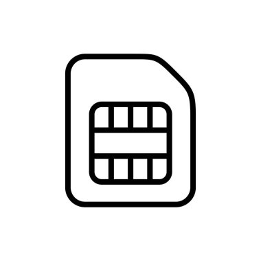 Uygulamalar ve web siteleri için Sim kart simgesi. çift sim kart işareti ve sembol