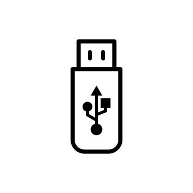 Uygulamalar ve web siteleri için Usb simgesi. USB şarj oluyor. Flaş disk işareti ve sembol. Flash disk işareti.