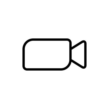 Uygulamalar ve web siteleri için video simgesi. Video kamera işareti ve sembol. Film tabelası. Sinema