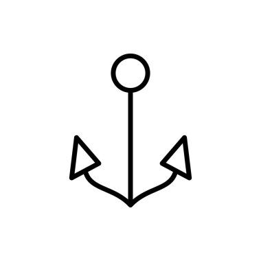 Uygulamalar ve web siteleri için sunucu simgesi. Çapa işareti ve sembol. Çapa deniz simgesi.