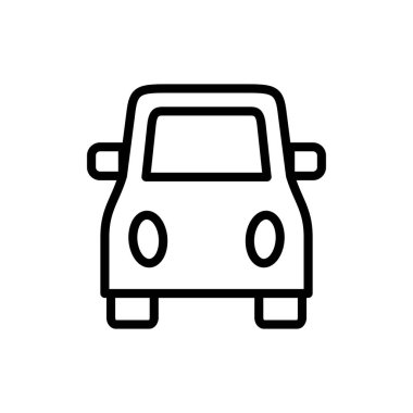 Uygulamalar ve web siteleri için araba simgesi. Araba işareti ve sembol. küçük sedan