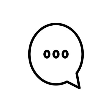 Uygulamalar ve web siteleri için sohbet simgesi. Konuşma balonu işareti ve sembol. Yorum simgesi. ileti