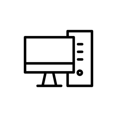 Uygulamalar ve web siteleri için bilgisayar simgesi. bilgisayar izleme işareti ve simgesi