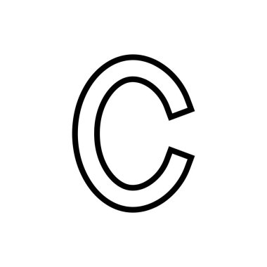 Uygulamalar ve web siteleri için telif hakkı simgesi. telif hakkı işareti ve sembol