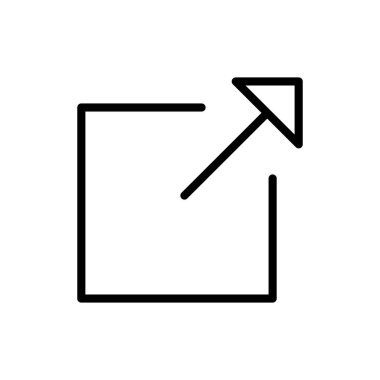 Uygulamalar ve web siteleri için dış bağlantı simgesi. bağlantı işareti ve sembol. hiper bağlantı sembolü