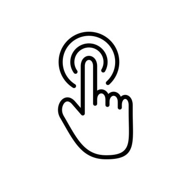 Uygulamalar ve web siteleri için el imleç simgesi. İmleç işareti ve sembol. el imleç simgesi clik