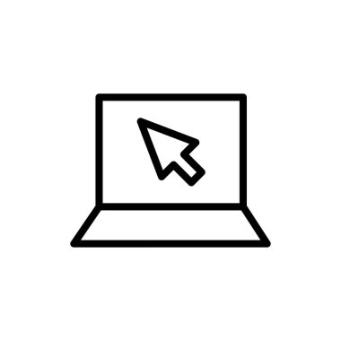 Uygulamalar ve web siteleri için dizüstü bilgisayar simgesi. bilgisayar işareti ve sembol