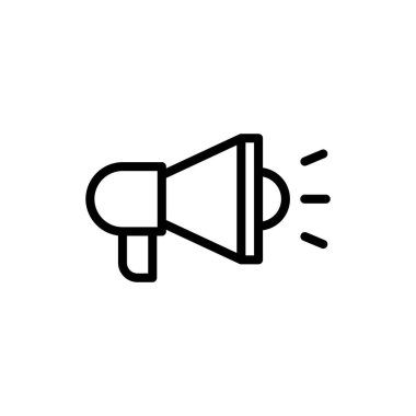 Uygulamalar ve web siteleri için megafon simgesi. Hoparlör işareti ve sembol