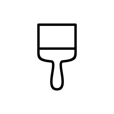 Uygulamalar ve web siteleri için resim simgesi. Boya fırçası işareti ve sembol. boyama silindiri vektörü