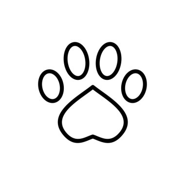 Uygulamalar ve web siteleri için pençe simgesi. Pençe izi ve sembol. köpek ya da kedi pençesi