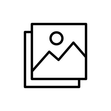 Uygulamalar ve web siteleri için resim simgesi. Fotoğraf galerisi işareti ve sembol. resim simgesi