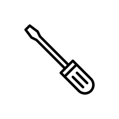 Uygulamalar ve web siteleri için tornavida simgesi. araç işareti ve sembol