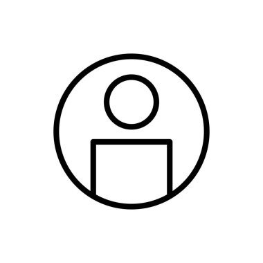 Uygulamalar ve web siteleri için kullanıcı simgesi. İmza ve sembol. insanlar simgesi. 