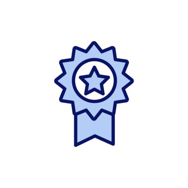 Rozet simgesi vektörü. Ödül ikon vektörü. İşaret ve sembollere ulaşın. Damga