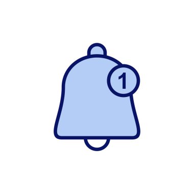 Çan simgesi vektörü. Web sitesi tasarımı için uyarı işareti ve sembol