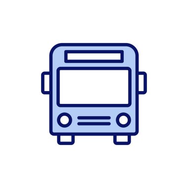 Otobüs simgesi vektörü. otobüs işareti ve sembol