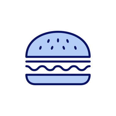Burger ikon vektörü. Hamburger ve sembol. hamburger