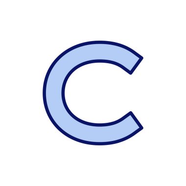 Telif hakkı simgesi vektörü. telif hakkı işareti ve sembol