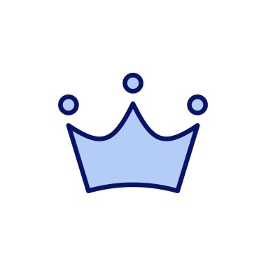 Crown ikon vektörü. taç işareti ve sembol