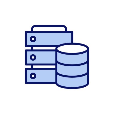 Veritabanı simge vektörü. veritabanı işareti ve sembolü