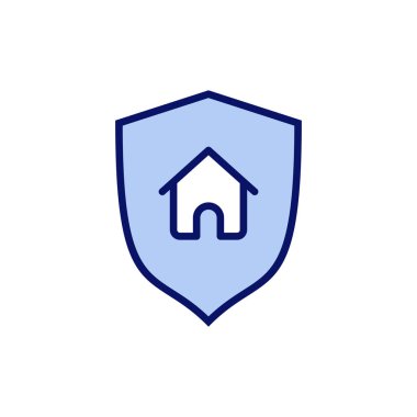 Ev sigortası ikonu vektörü. ev koruma işareti ve sembol