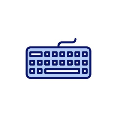 Klavye simgesi vektörü. Klavye işareti ve simgesi