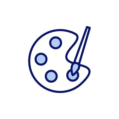 Simge vektörünü boya. Boya fırçası işareti ve sembol. boyama silindiri vektörü