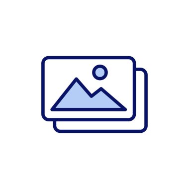 Resim simgesi vektörü. Fotoğraf galerisi işareti ve sembol. resim simgesi