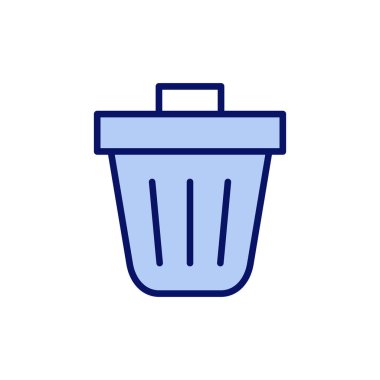 Çöp simgesi vektörü. Çöp kutusu simgesi. İşareti ve sembolü sil.