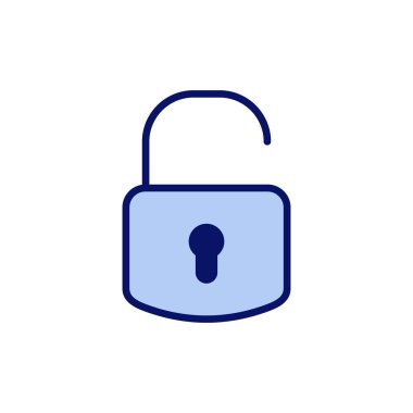 Simge vektörünü aç. İşaret ve sembolün kilidini aç. Kilitlenmemiş asma kilit simgesi