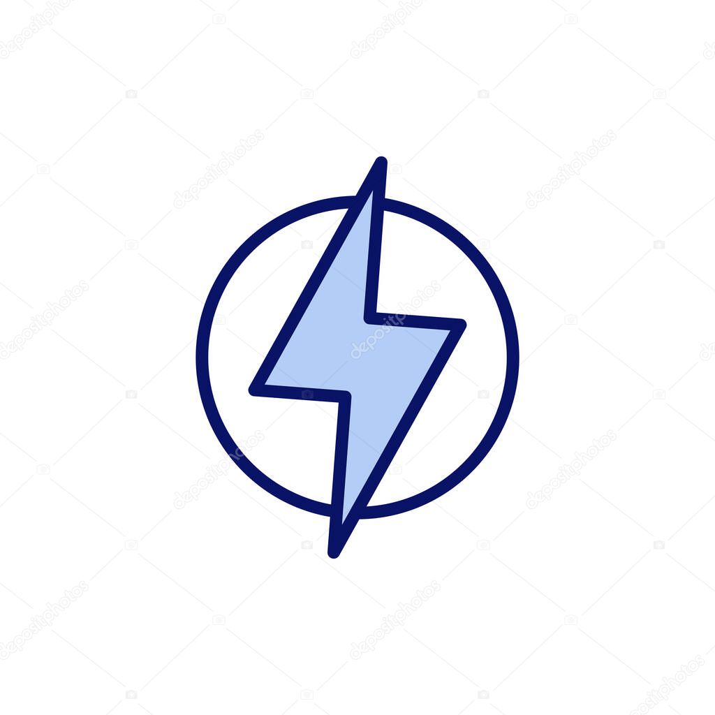 Lightning icon vector. electric sign and symbol. power icon. energy sign