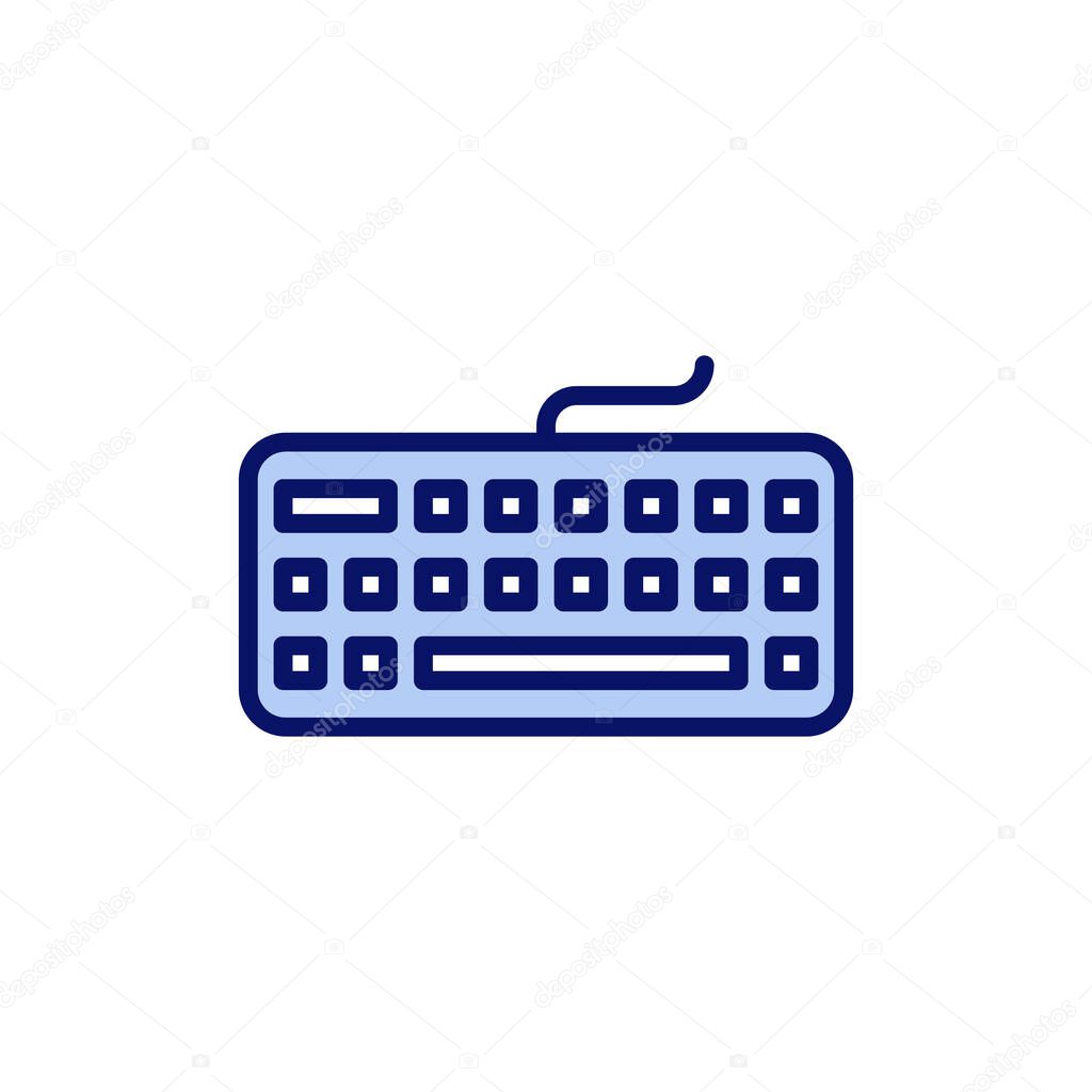 Keyboard icon vector. keyboard sign and symbol