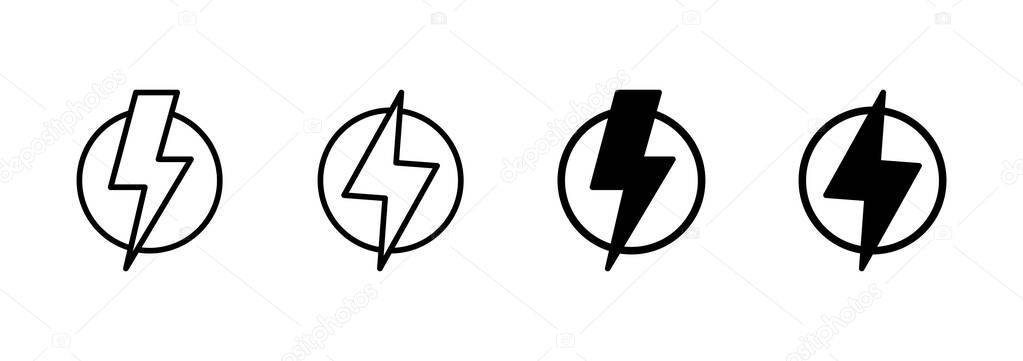 Lightning icon vector. electric sign and symbol. power icon. energy sign