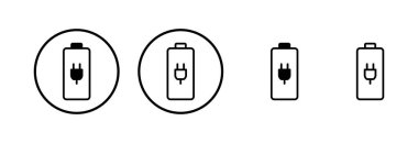 Batarya simgesi logosu tasarımı. Şarj işareti. pil şarj seviyesi