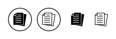 Belge simgesi logo tasarımı. Kağıt ve sembol. Dosya Simgesi