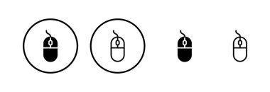 Fare simgesi logosu tasarımı. Tıklama işareti ve sembol. işaretleyici simgesi vektörü.